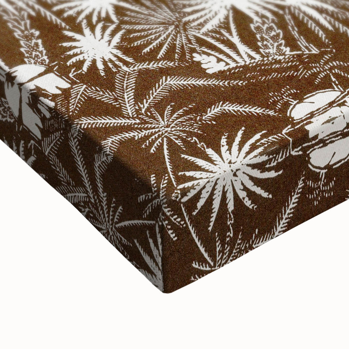 Elegant Palm Grove Art Deco Wall Art – Brown & White Vintage Print