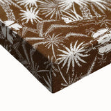 Elegant Palm Grove Art Deco Wall Art – Brown & White Vintage Print