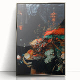 Baroque Still Life Art - Antique Fruit and Lobster Print for Home Décor