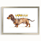 Textured abstract art print in earthy tones on a silver-framed mat, ideal for bedroom wall decor.