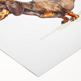 Art deco poster featuring a stylized cocktail glass in pastel shades on rolled canvas, suitable for dining room decor.