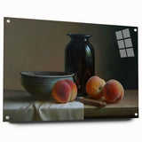 Acrylic print of colorful abstract fruit design, ideal for dining room or bedroom decor.