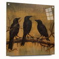 Spooky Wall Art - Gothic Ravens on a Branch Halloween Canvas Art