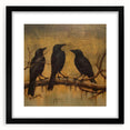 Spooky Wall Art - Gothic Ravens on a Branch Halloween Canvas Art