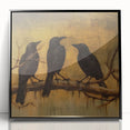 Spooky Wall Art - Gothic Ravens on a Branch Halloween Canvas Art