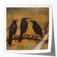 Spooky Wall Art - Gothic Ravens on a Branch Halloween Canvas Art
