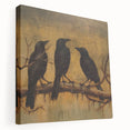 Spooky Wall Art - Gothic Ravens on a Branch Halloween Canvas Art