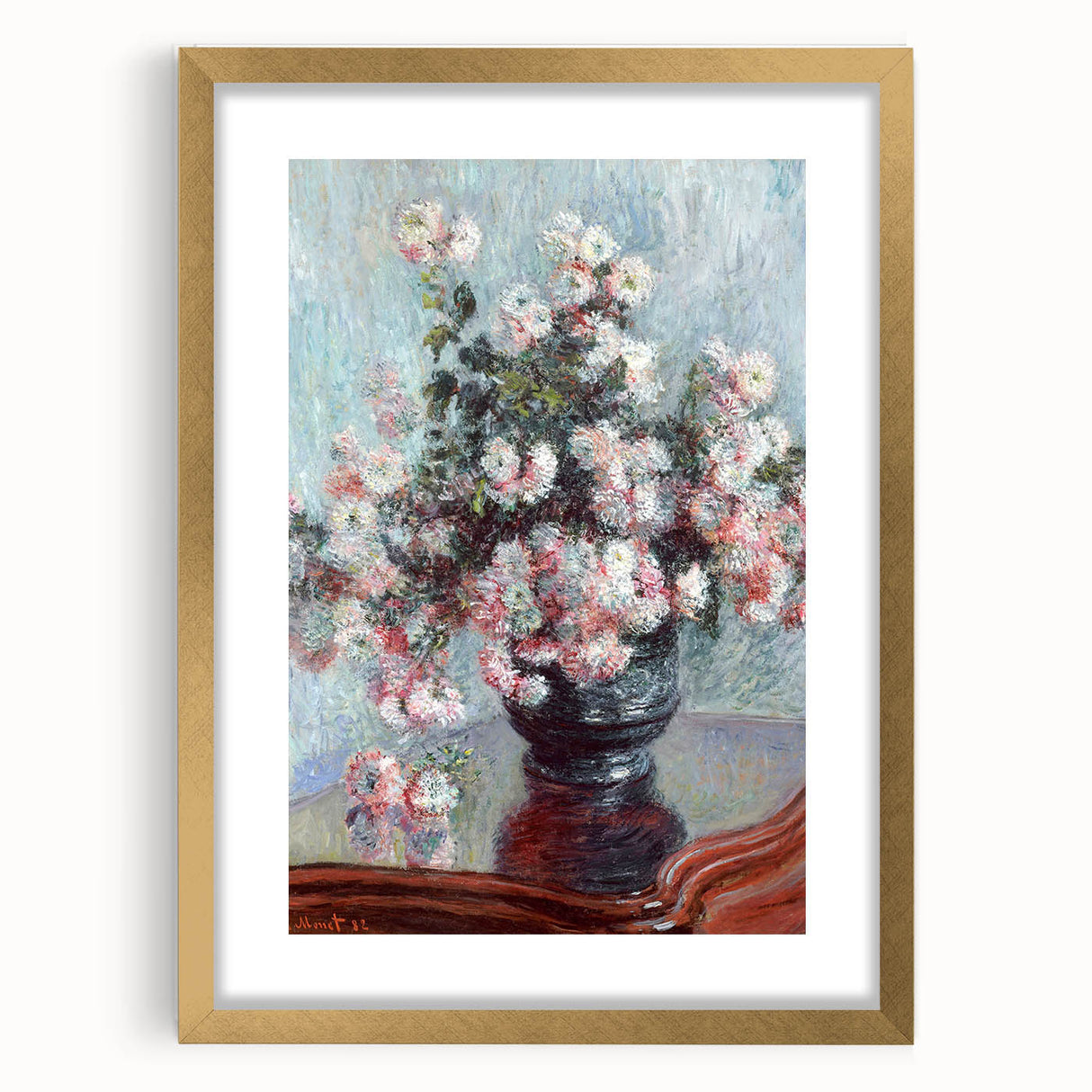 Impressionist Floral Art - Alfred William Finch’s Chrysanthemums Print