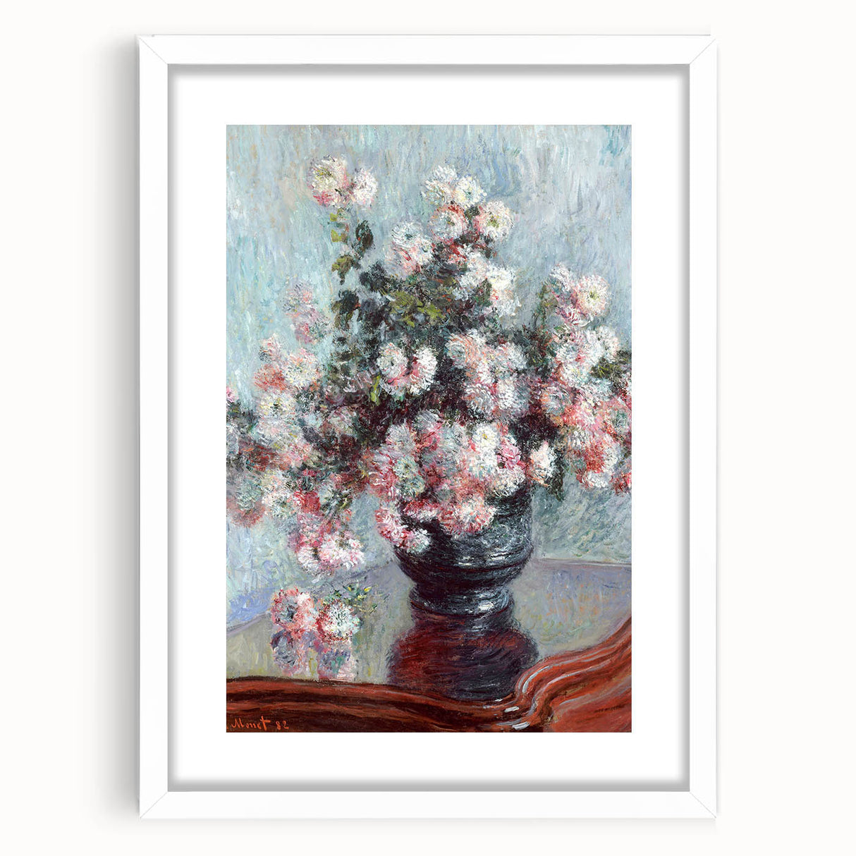 Impressionist Floral Art - Alfred William Finch’s Chrysanthemums Print