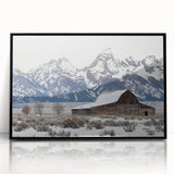 Black-framed acrylic artwork featuring a serene landscape design, showcasing lush greenery and a tranquil sky, perfect for enhancing home decor.