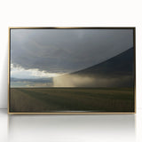 Framed acrylic landscape art depicting a serene countryside scene with rolling hills and vibrant greenery, set in an elegant gold frame, perfect for home decor.