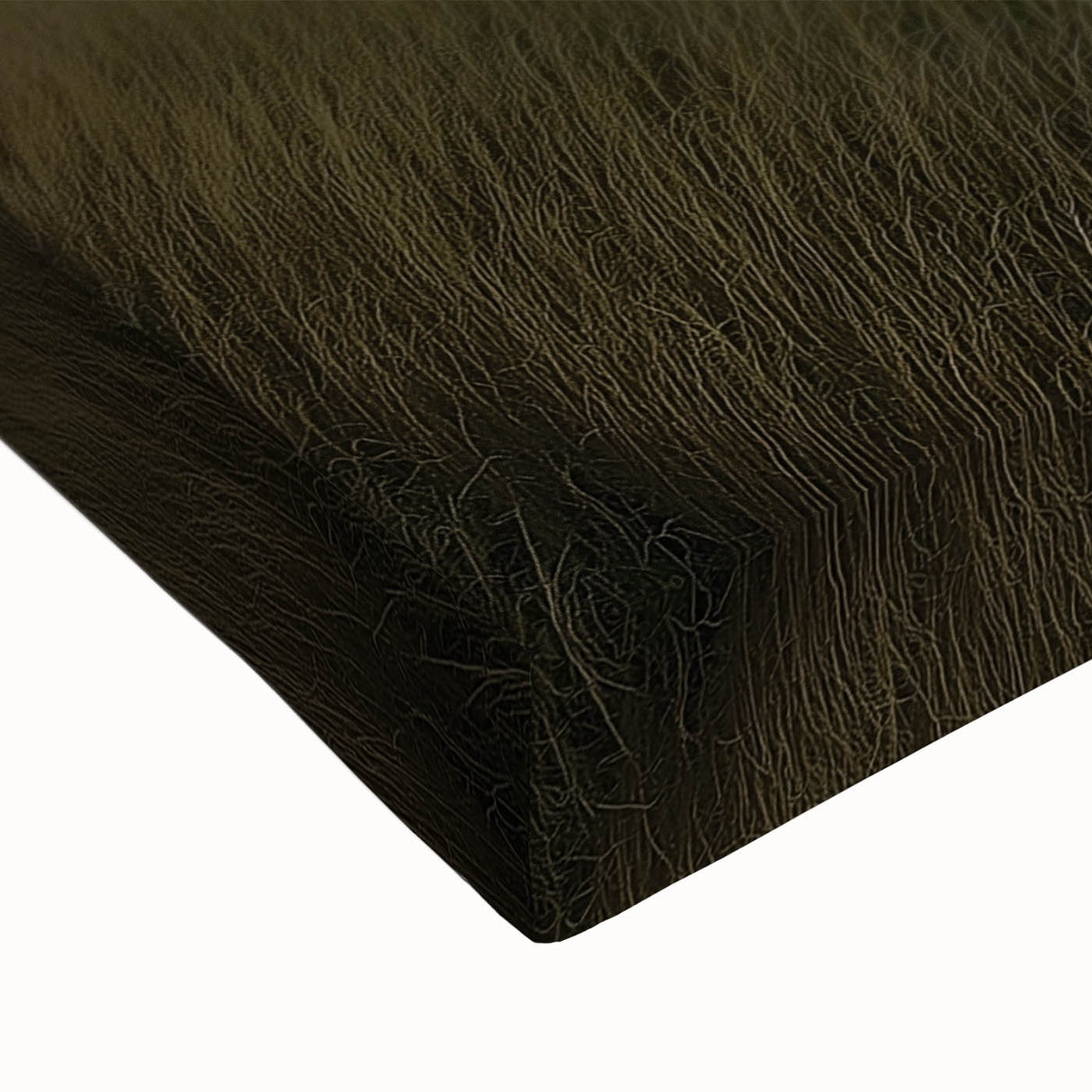 Close-up of a stretched canvas depicting a serene countryside landscape, showcasing vibrant greens and soft blue skies, perfect for home decor and art enthusiasts.