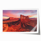 Desert landscape rolled canvas print showcasing vibrant colors and intricate details, elegantly packaged in a protective cardboard tube for safe delivery. Perfect for home decor enthusiasts seeking unique art pieces.