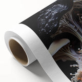 Art deco poster featuring geometric shapes and soft pastel colors on rolled canvas, ideal for nursery wall art.