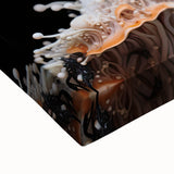 Large art featuring a black and white landscape painting on stretched canvas, suitable for bedroom decor.