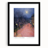 Extra large abstract art print featuring textured, colorful swirl patterns on a black framed canvas.