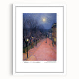 Abstract art print featuring swirls of blue and green on a white framed canvas, ideal for dining room or bedroom decor.