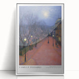 Art deco style poster of a serene landscape, muted pastel colors on white acrylic, ideal for nursery wall art.