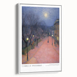 Vintage poster art of Camille Monet in vibrant colors on a large framed canvas, suitable for living room decor.