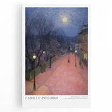 Large black and white canvas of Camille Pissarro's impressionist painting, ideal for kitchen wall art.