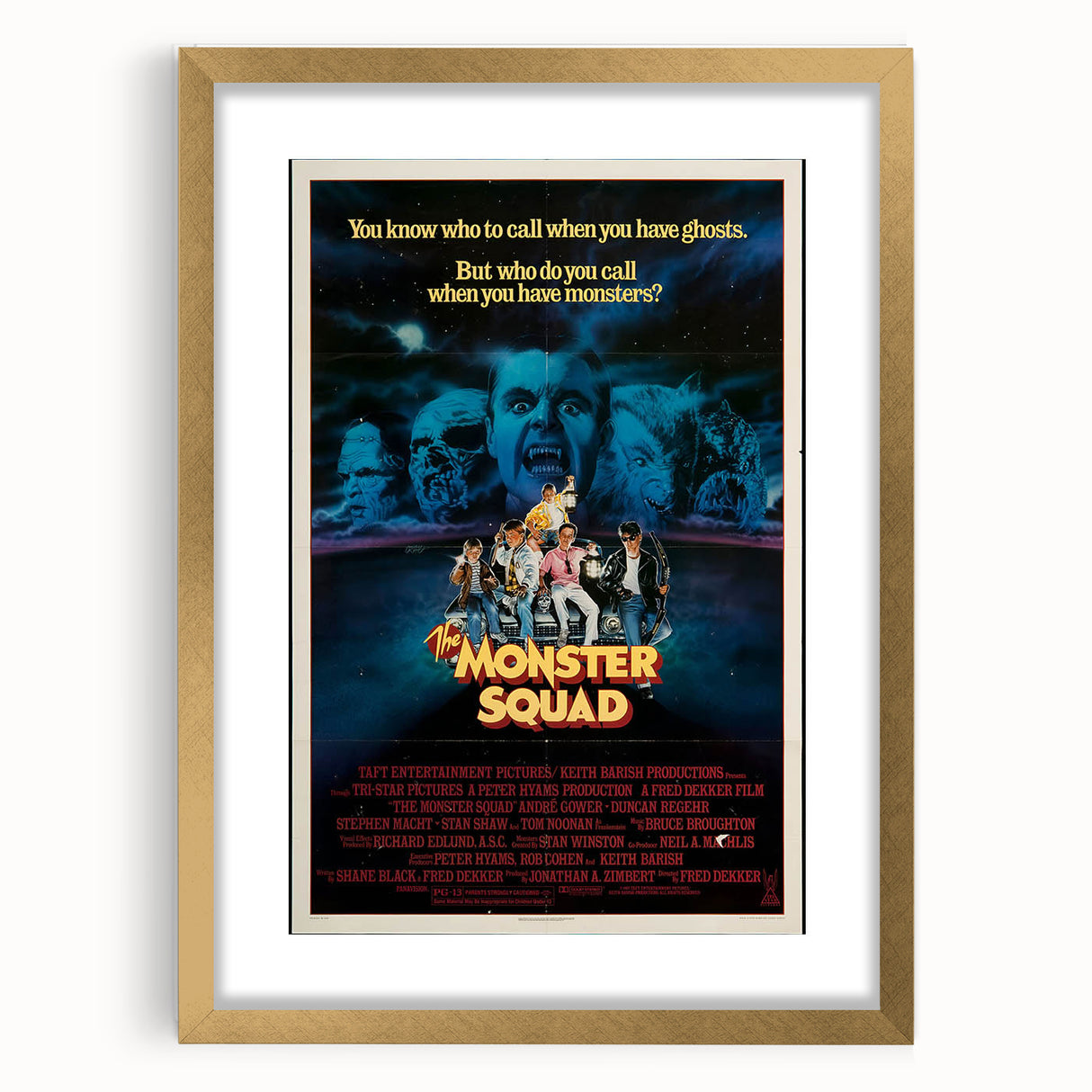 Retro Monster Squad Poster Art - Vintage 80s Horror Comedy Movie Prints