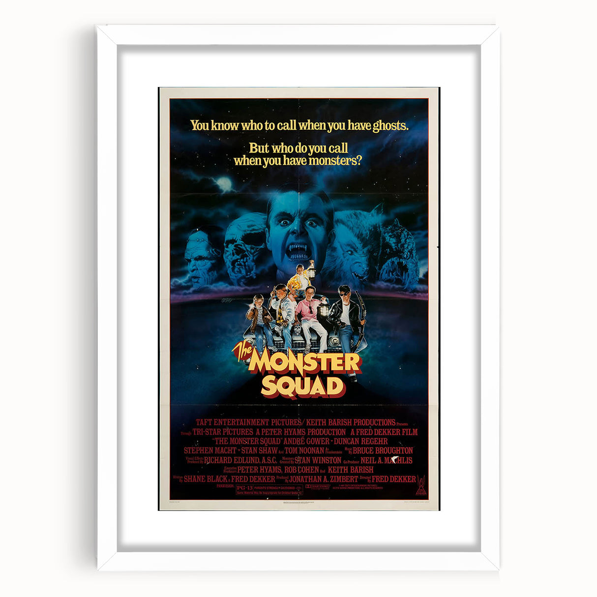 Retro Monster Squad Poster Art - Vintage 80s Horror Comedy Movie Prints