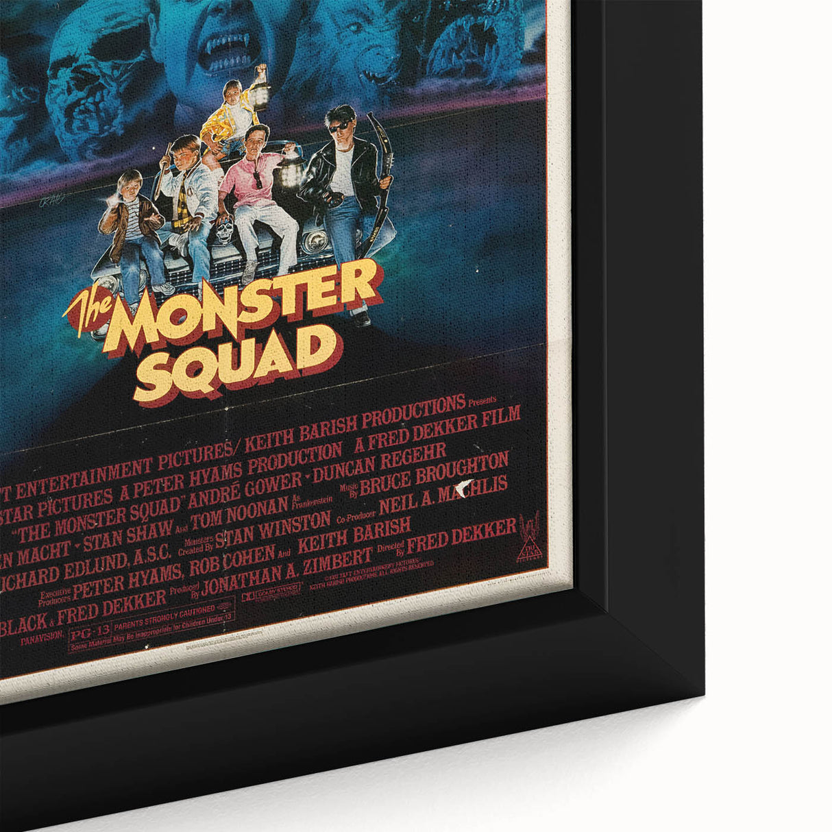 Retro Monster Squad Poster Art - Vintage 80s Horror Comedy Movie Prints
