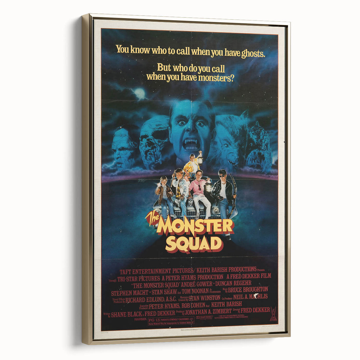 Retro Monster Squad Poster Art - Vintage 80s Horror Comedy Movie Prints