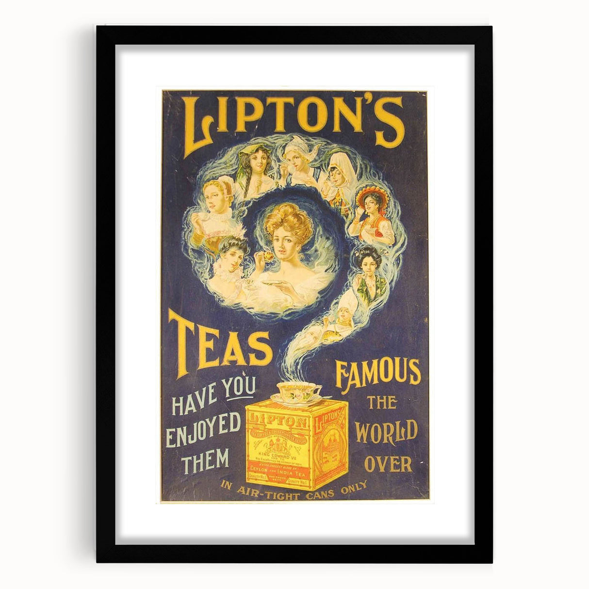 Vintage Lipton's Tea Ad | Classic Retro Tea Advertisement Art