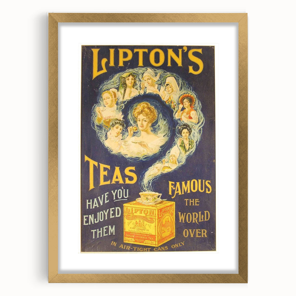 Vintage Lipton's Tea Ad | Classic Retro Tea Advertisement Art