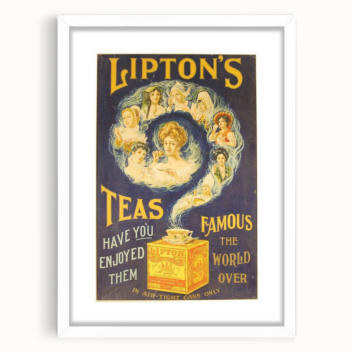 Vintage Lipton's Tea Ad | Classic Retro Tea Advertisement Art