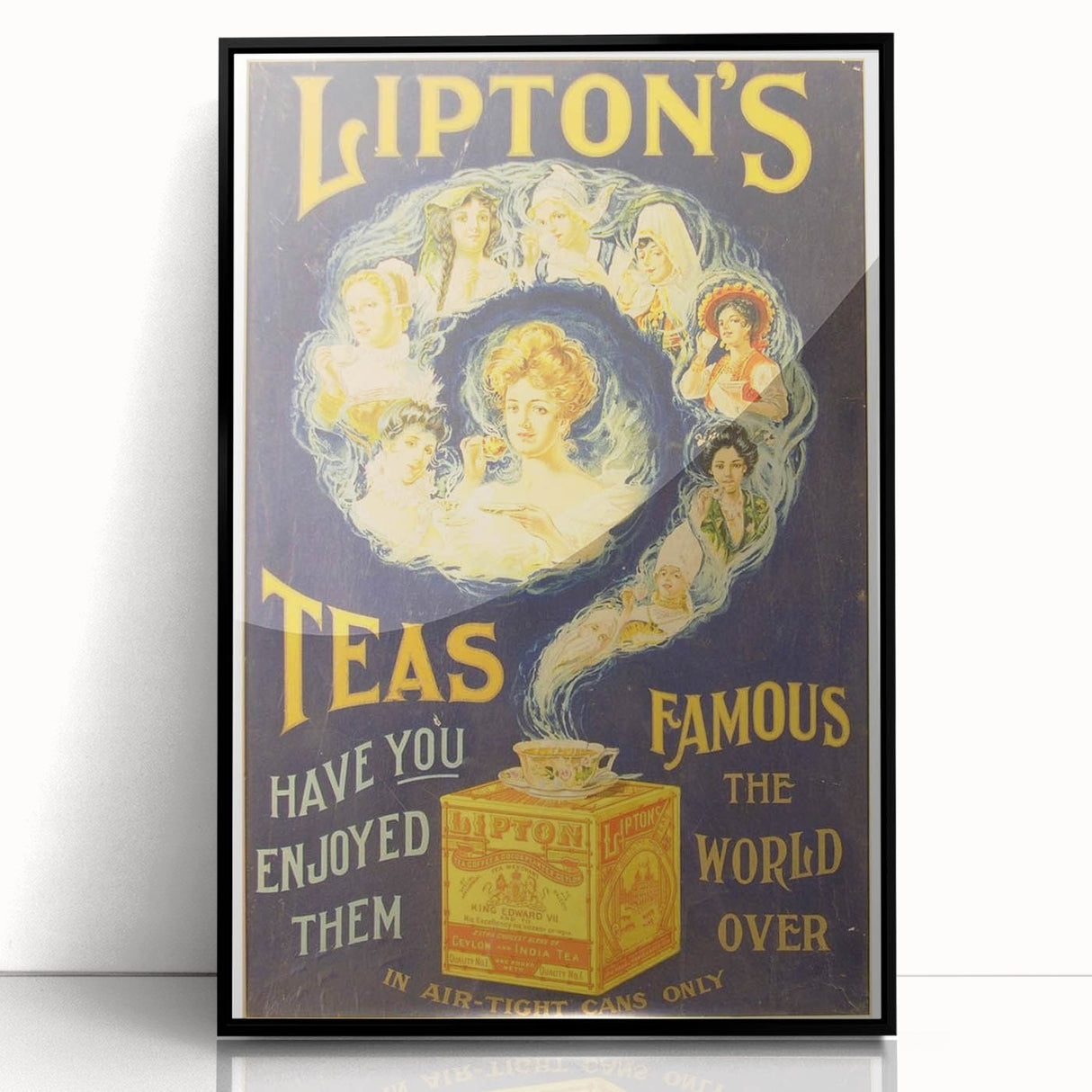 Vintage Lipton's Tea Ad | Classic Retro Tea Advertisement Art