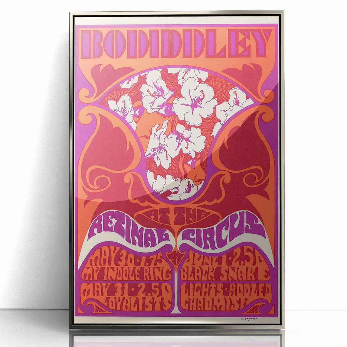 Vintage Bo Diddley Retinal Circus Poster 1975 - Retro Music Art