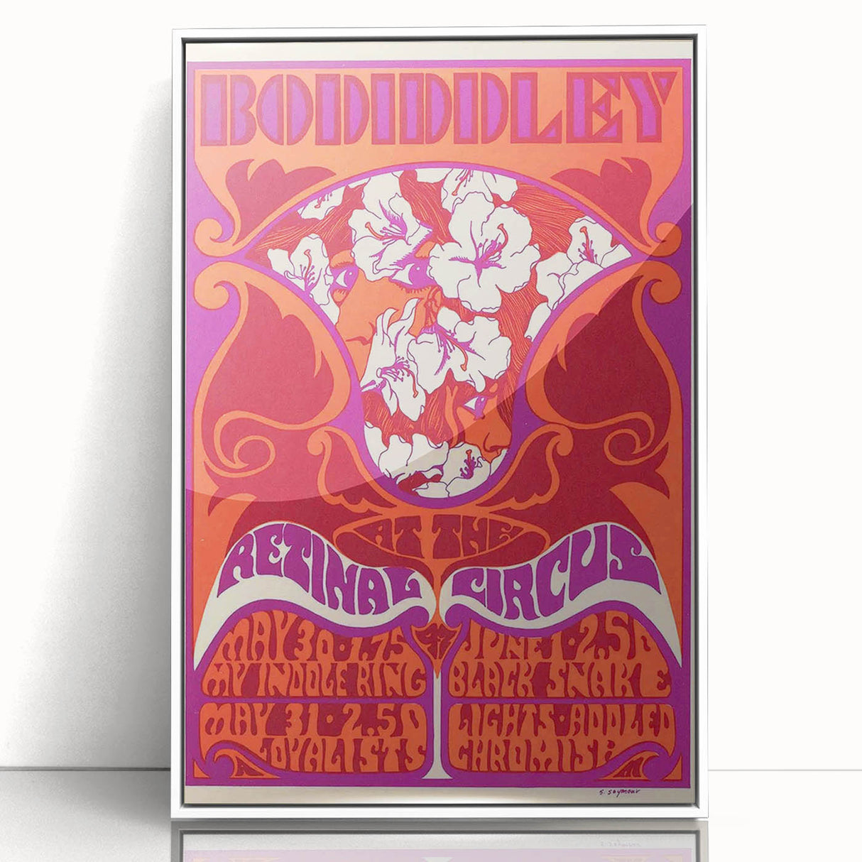 Vintage Bo Diddley Retinal Circus Poster 1975 - Retro Music Art