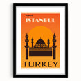 Retro Istanbul Turkey Travel Poster | Vintage Art Print of Istanbul