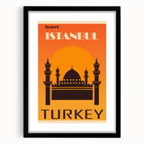 Retro Istanbul Turkey Travel Poster | Vintage Art Print of Istanbul