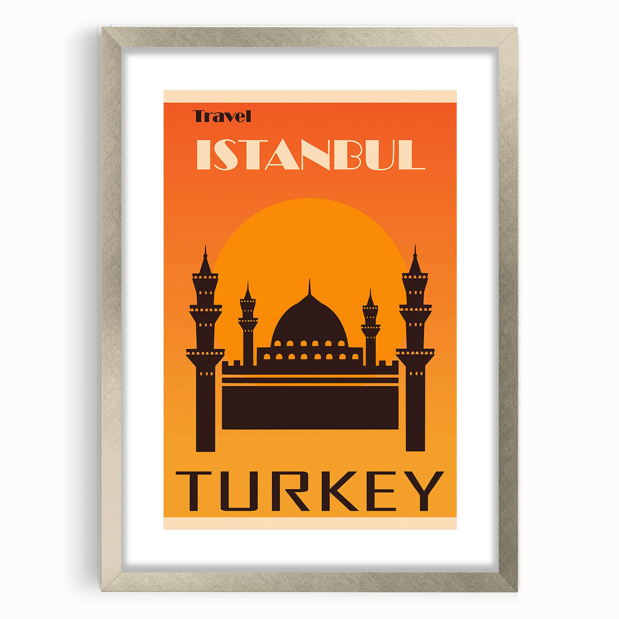 Retro Istanbul Turkey Travel Poster | Vintage Art Print of Istanbul