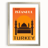 Retro Istanbul Turkey Travel Poster | Vintage Art Print of Istanbul