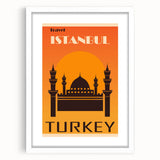 Retro Istanbul Turkey Travel Poster | Vintage Art Print of Istanbul