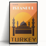 Retro Istanbul Turkey Travel Poster | Vintage Art Print of Istanbul