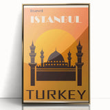 Retro Istanbul Turkey Travel Poster | Vintage Art Print of Istanbul