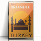 Retro Istanbul Turkey Travel Poster | Vintage Art Print of Istanbul