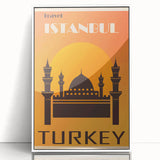 Retro Istanbul Turkey Travel Poster | Vintage Art Print of Istanbul