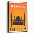 Retro Istanbul Turkey Travel Poster | Vintage Art Print of Istanbul