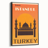 Retro Istanbul Turkey Travel Poster | Vintage Art Print of Istanbul