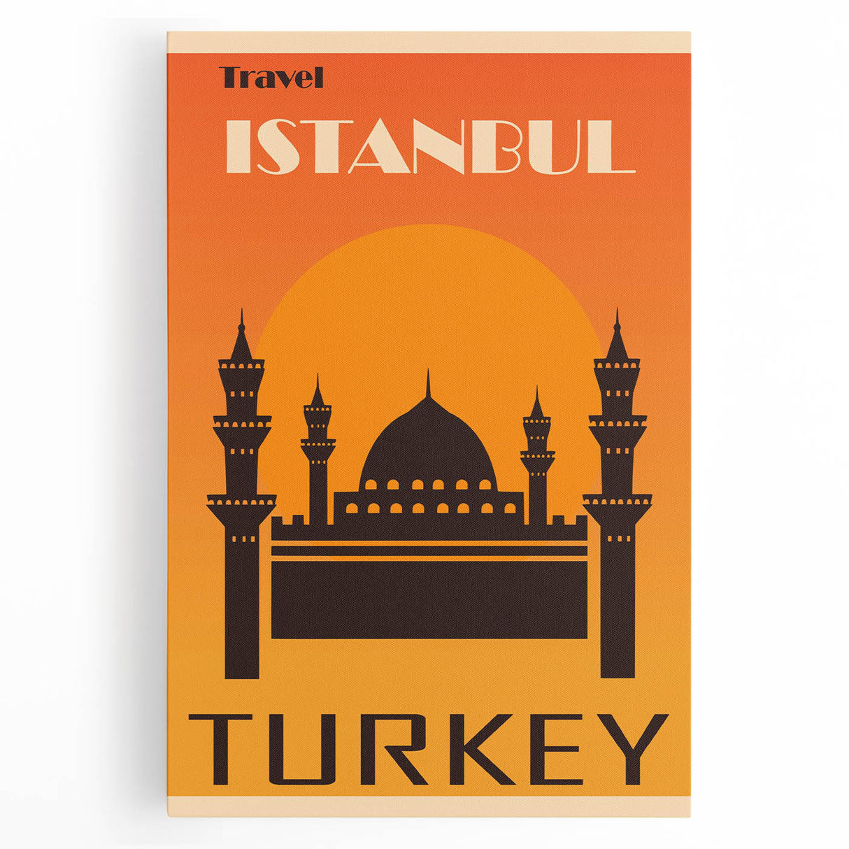 Retro Istanbul Turkey Travel Poster | Vintage Art Print of Istanbul