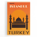 Retro Istanbul Turkey Travel Poster | Vintage Art Print of Istanbul