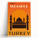 Retro Istanbul Turkey Travel Poster | Vintage Art Print of Istanbul
