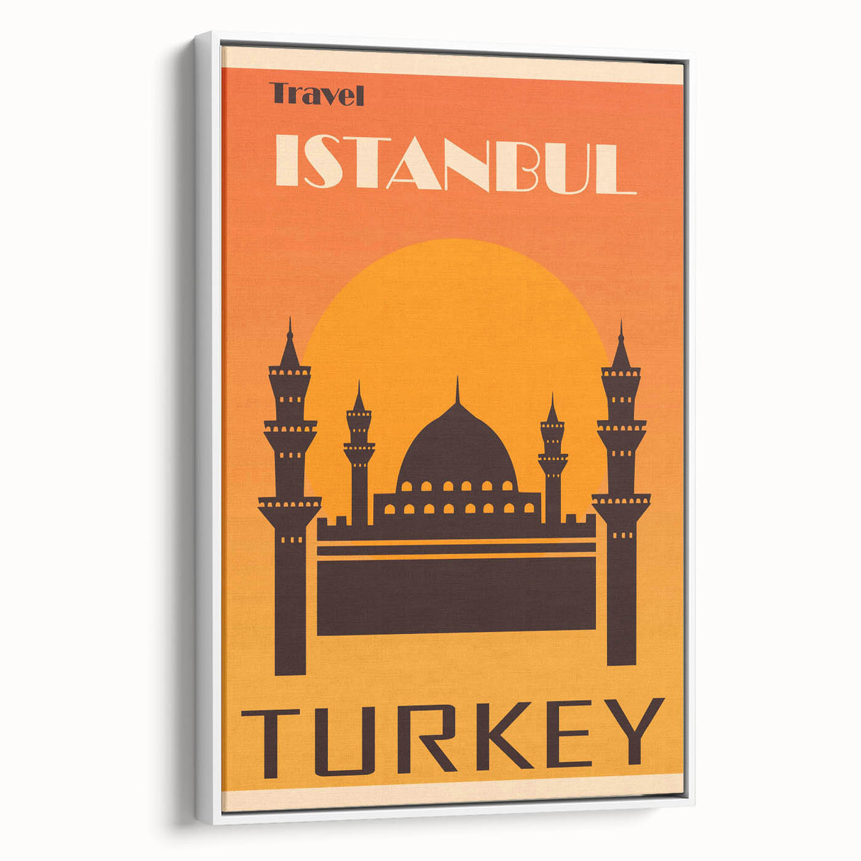 Retro Istanbul Turkey Travel Poster | Vintage Art Print of Istanbul
