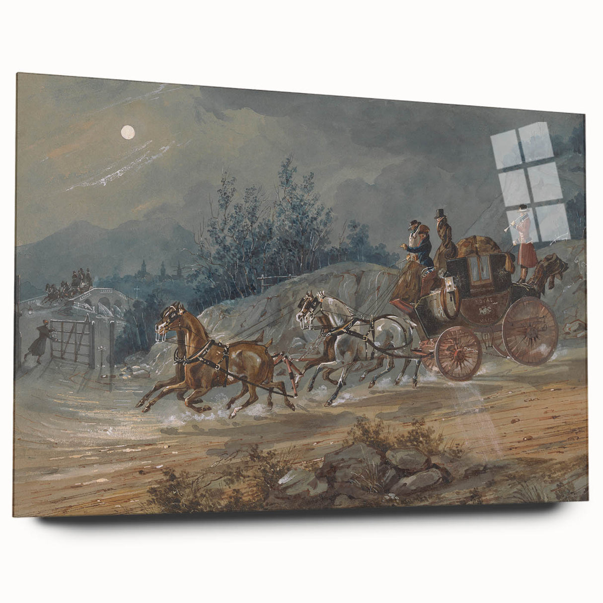 Historic Realism Art | The London Dumphries Royal Mail Coach Scene Print